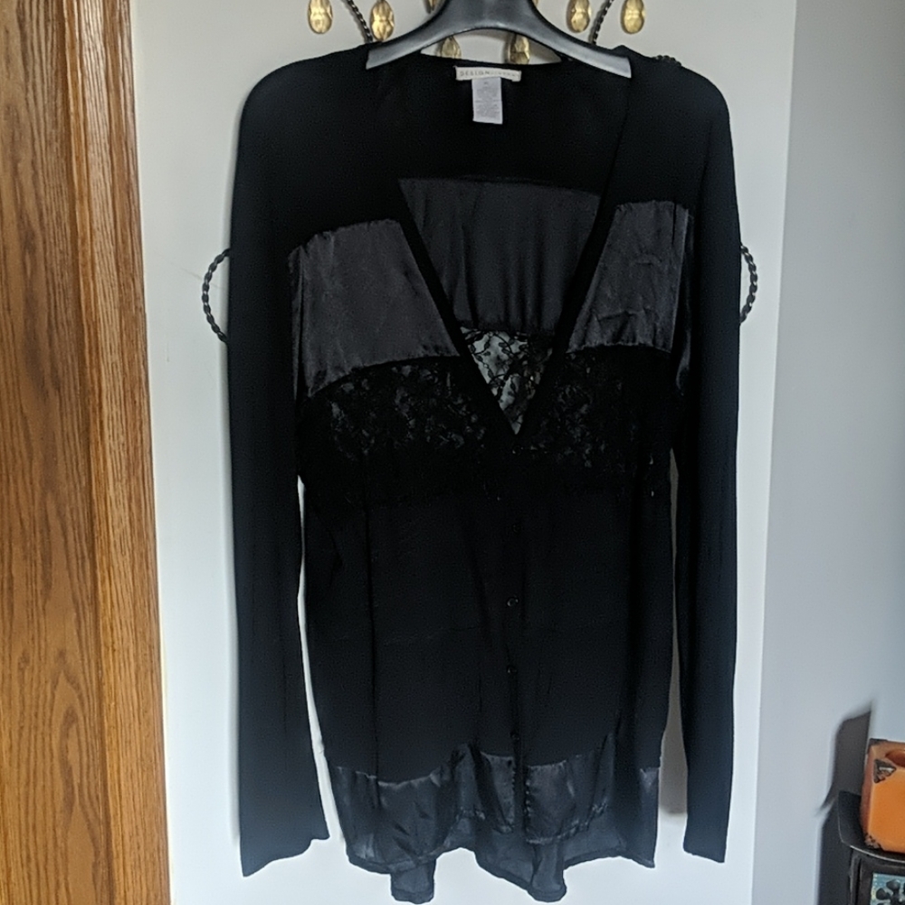 Design History, Black Button Down Top (XL)